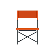 Folding Garden Chair Icon Flat