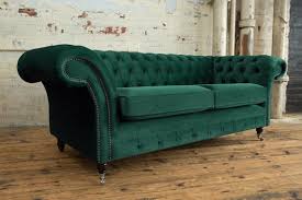 British Handmade 3 Seater Emerald Green