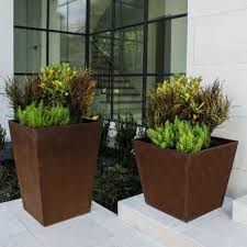 Pyramid Cor Ten Steel Box Planter