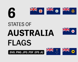 Australia State Flags Svg Bundle Set