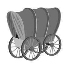 Western Carriage Vector Icon Cartoon