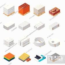 Construction Materials Isometric Icon