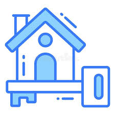 House Key Trendy Icon Glyph Style