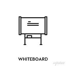 Whiteboard Vector Icon Whiteboard Sign