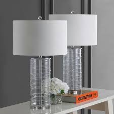 Fused Glass Cylinder Led Table Lamp