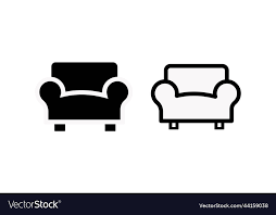 Sofa Icon Set Couch Royalty Free Vector