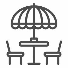 Table Summer Umbrella Outdoor Chair