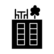 Rooftop Deck Glyph Icon Panoramic