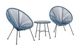 Monaco 3 Pc Egg Chair Set With In