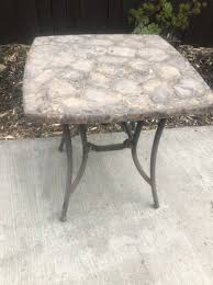 Faux Stone Side Patio Table