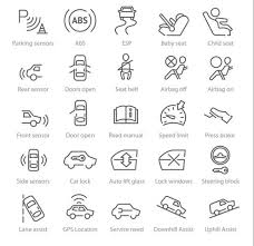 Linear Icons Car Systems And Safety