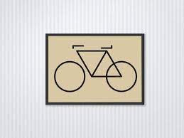 Geometric Bike Screenprint Poster