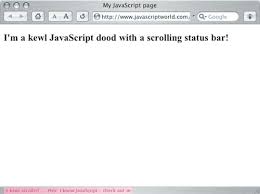 scrolling status bars javascript