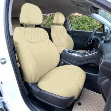 Fh Group Neoprene Custom Fit Seat Covers For 2019 2023 Hyundai Santa Fe 26 5 In X 17 In X 1 In Front Set Beige