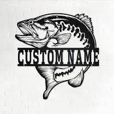 Custom Name Largemouth Bass Fish Wall
