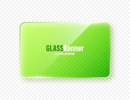 Realistic Glass Frame Green Transpa