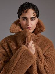 Runway Cappotto Pelliccia Teddy Bear