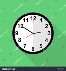 Classic Clock Icon Ten Minutes To