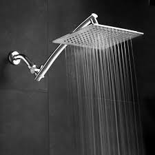 Chrome Face Square Rainfall Showerhead