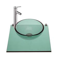 Tempered Glass Bathroom Vessel Sink