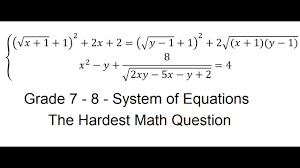 The Hardest Math On The World Grade 8