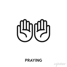 Praying Icon Vector Praying Icon