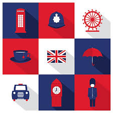 Vector London City Flat Icons With Long