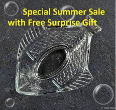 Fish Shaped Glass Serving Bowl Small