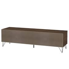 Dark Brown And Black Composite Tv Stand