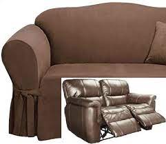 Dual Reclining Loveseat Slipcover Suede