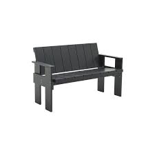 Hay Crate Outdoor Bench With Backrest