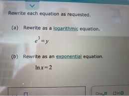 Solved Rewrite Each Equation As