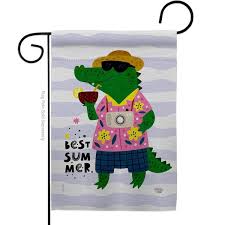 Alligator Summer Garden Flag