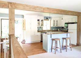 diy wood beam and columns terrace place