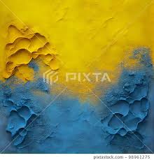 Yellow And Blue Venetian Plaster