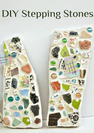 Diy Mosaic Stepping Stones Made With