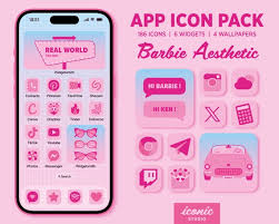 Barbie Aesthetic App Icon Pack Pink