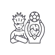 Football Fans Line Icon Concept