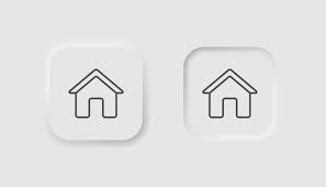 House Icon In Neumorphism Style Icons