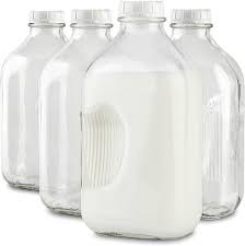 Glass Milk Bottles Pack