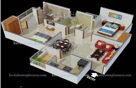 02 Bedroom Homes Ground Floor Plans 3d