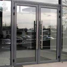 Silver Aluminum Glass Main Door At Best