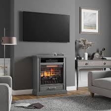 Haswell 30 75 In Freestanding Electric Fireplace Tv Stand In Cashmere