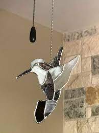 Stained Glass Hummingbird Ceiling Fan