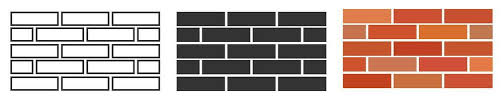 Black Brick Vector Art Icons And