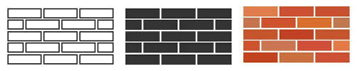 Brick Wall Icon Brickwork Symbol Sign