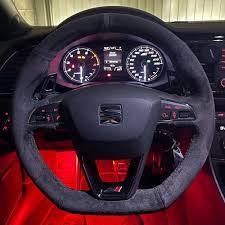 Black Suede Braid Car Steering Wheel Cover