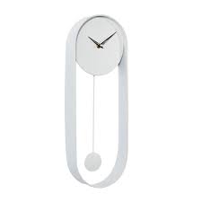 Cosmopolitan White Metal Wall Clock