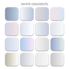 Set Of White Gradient Color Palette