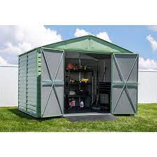 Arrow Select 10 Ft X 8 Ft Steel Storage Shed In Sage Green